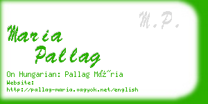 maria pallag business card